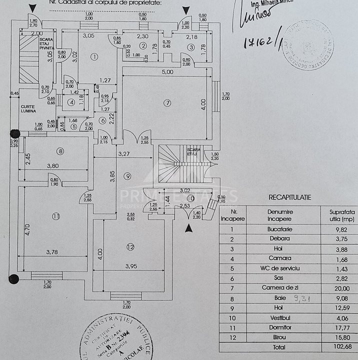 De vanzare apartament in vila, cu teren 605 mp Calea Floreasca