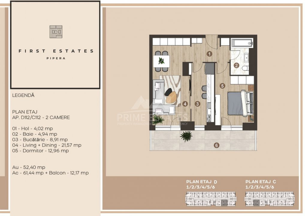 Apartamente de 2 camere de vânzare, First Estate Pipera, Faza I - 2024