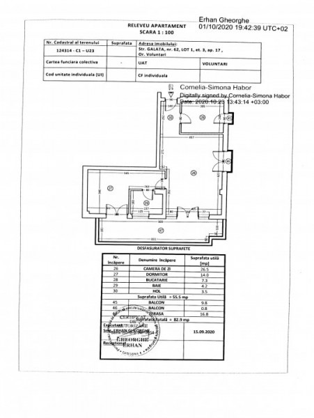 Comision 0 - Apartament deosebit 2 camere, terasa 17 mp cu vedere deschisa 