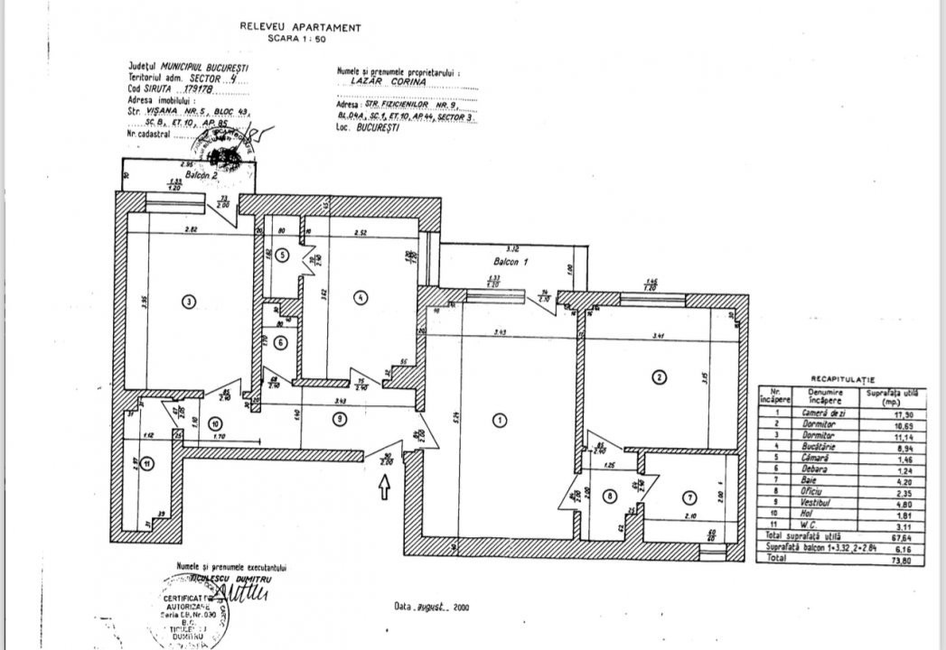 De vanzare apartament 3 camere de renovat Parcul Tineretului