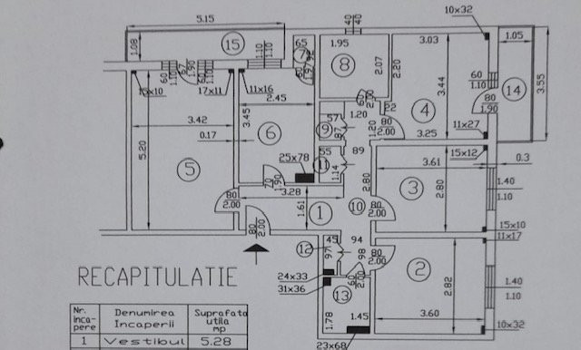 Apartament nemobilat de inchiriere 4 camere Banu Manta/Titulescu/Victoriei 89 mp