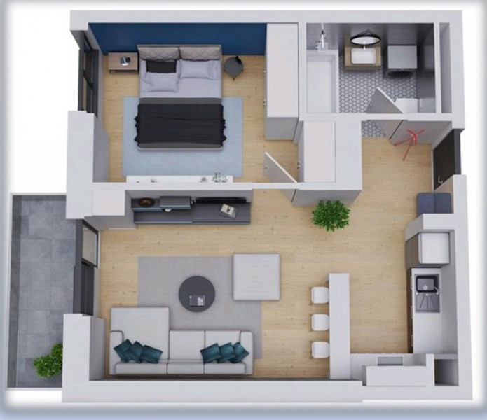 New Project! premium 2-room apartment, luxury finishes