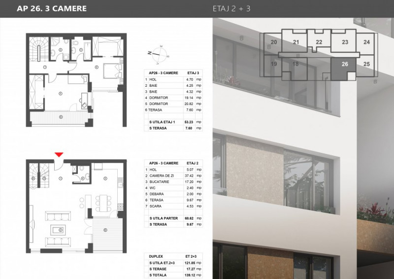 Proiect NOU! Apartamente tip duplex cu 3 camere de vanzare 