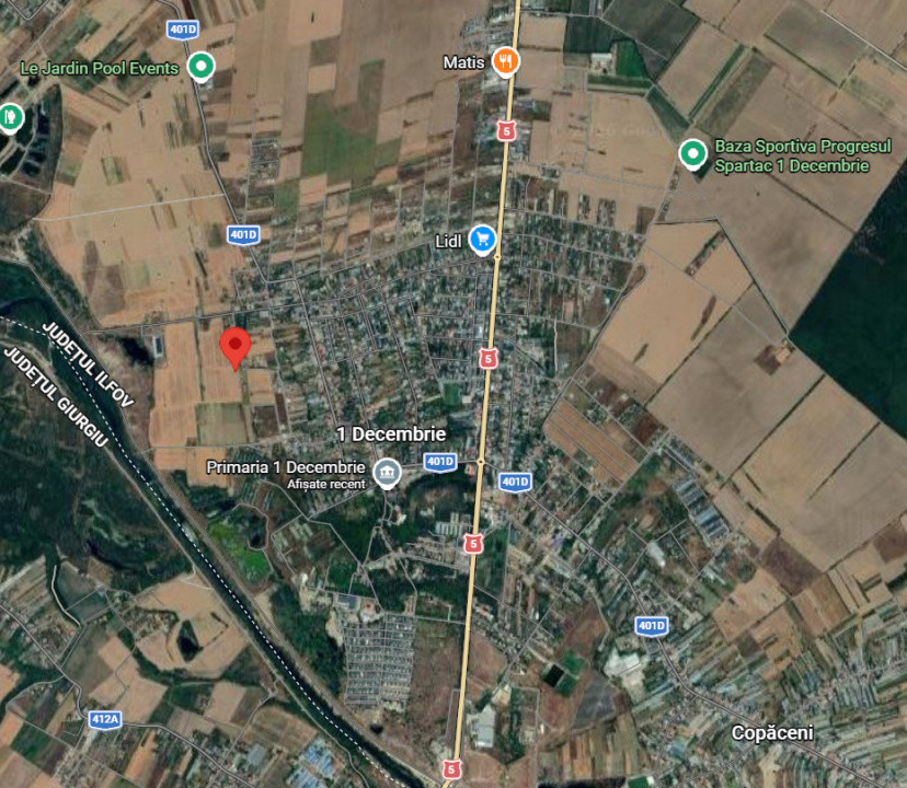 Vanzare teren intravilan 4000 mp 1 Decembrie Ilfov