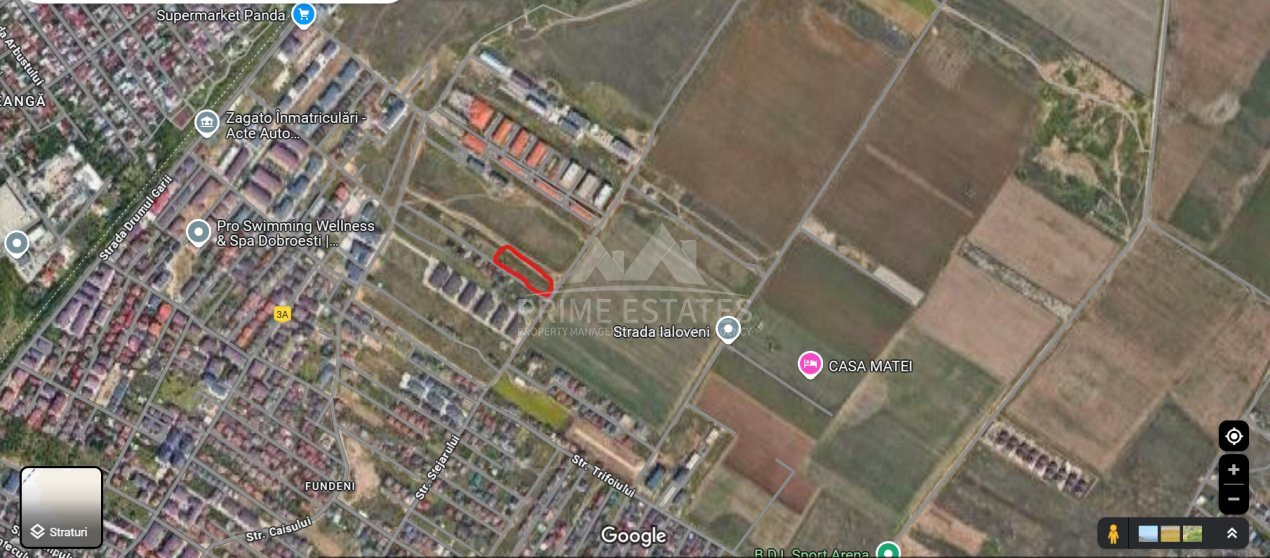 Teren intravilan 3000 mp de inchiriat Fundeni Dobroesti 