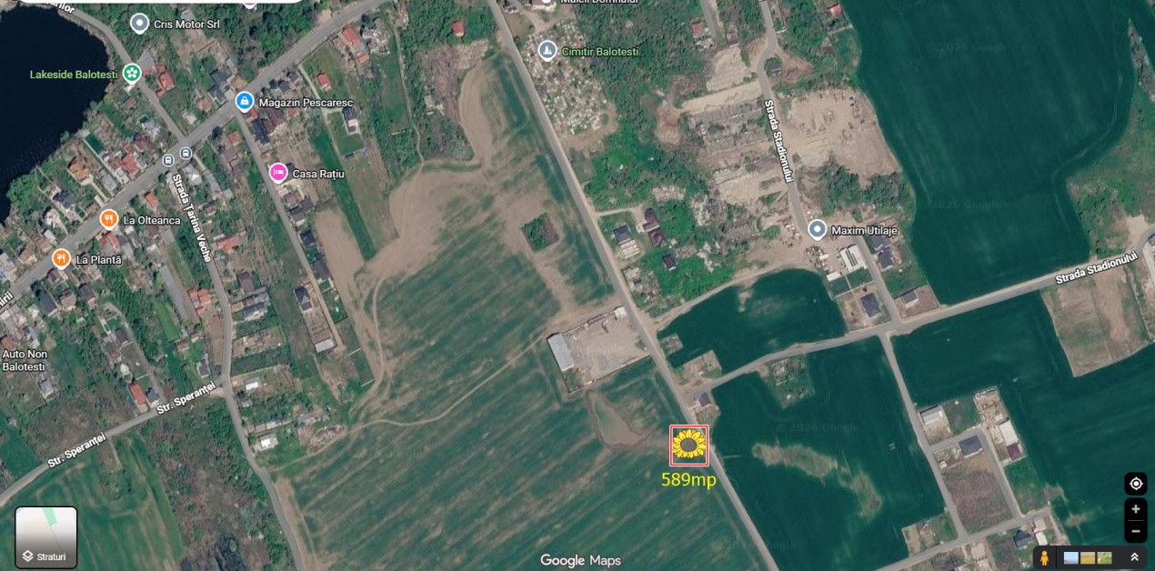 Teren intravilan de vanzare Balotesti Soseaua Unirii