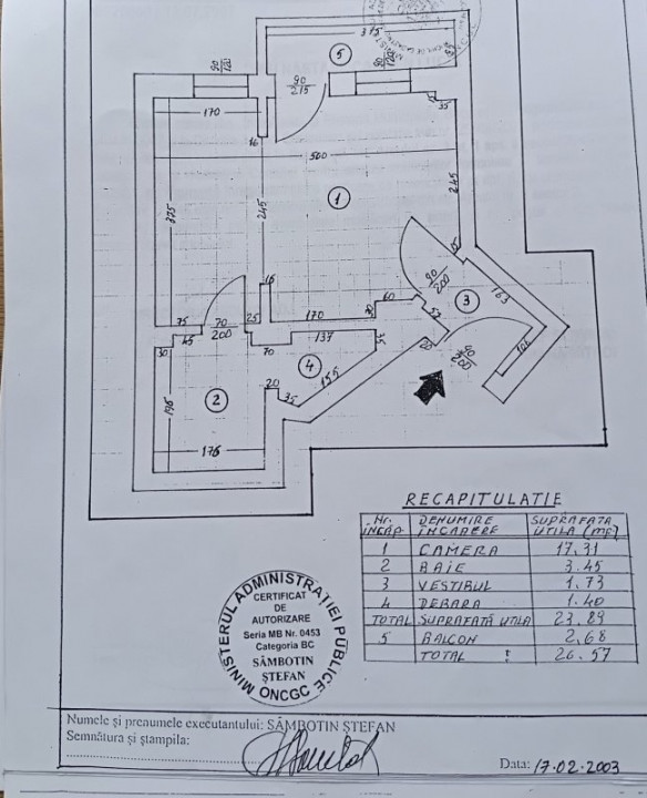  De vanzare apartament 1 camera | Str. Armand Calinescu