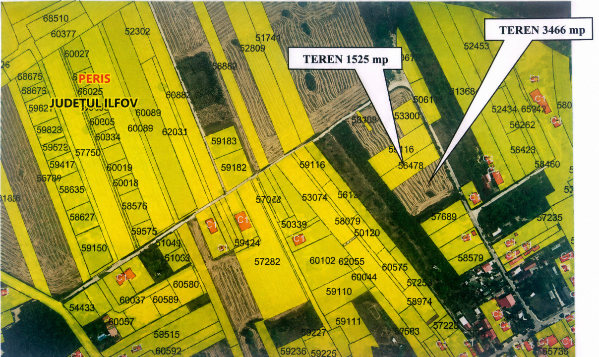 Vanzare Teren intravilan 1.525–4.991 mp | Bălteni – Scroviștea, Ilfov