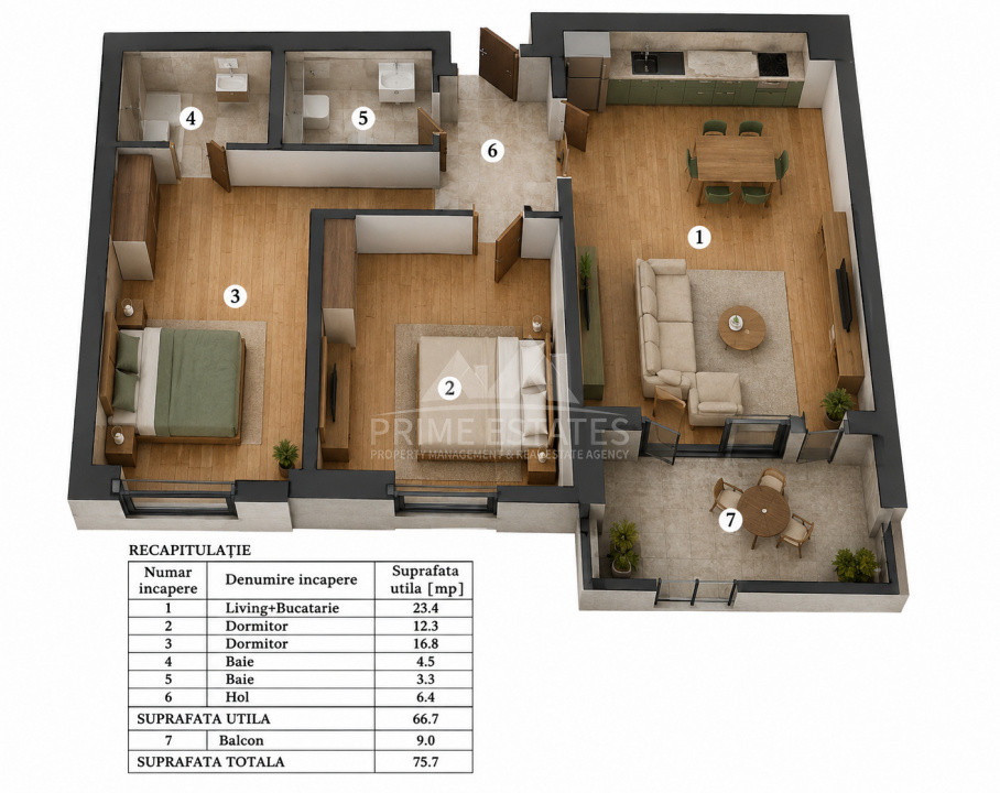 Vanzare apartament 3 camere Cortina North Pipera