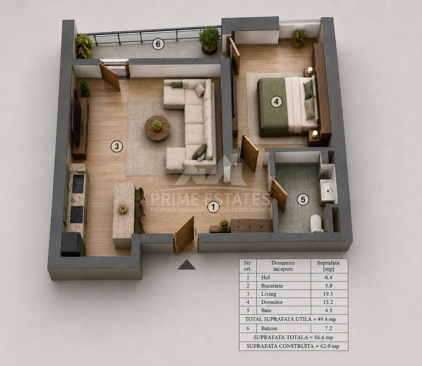 Inchiriere apartament 2 camere Floreasca  ONE VERDI Barbu Vacarescu